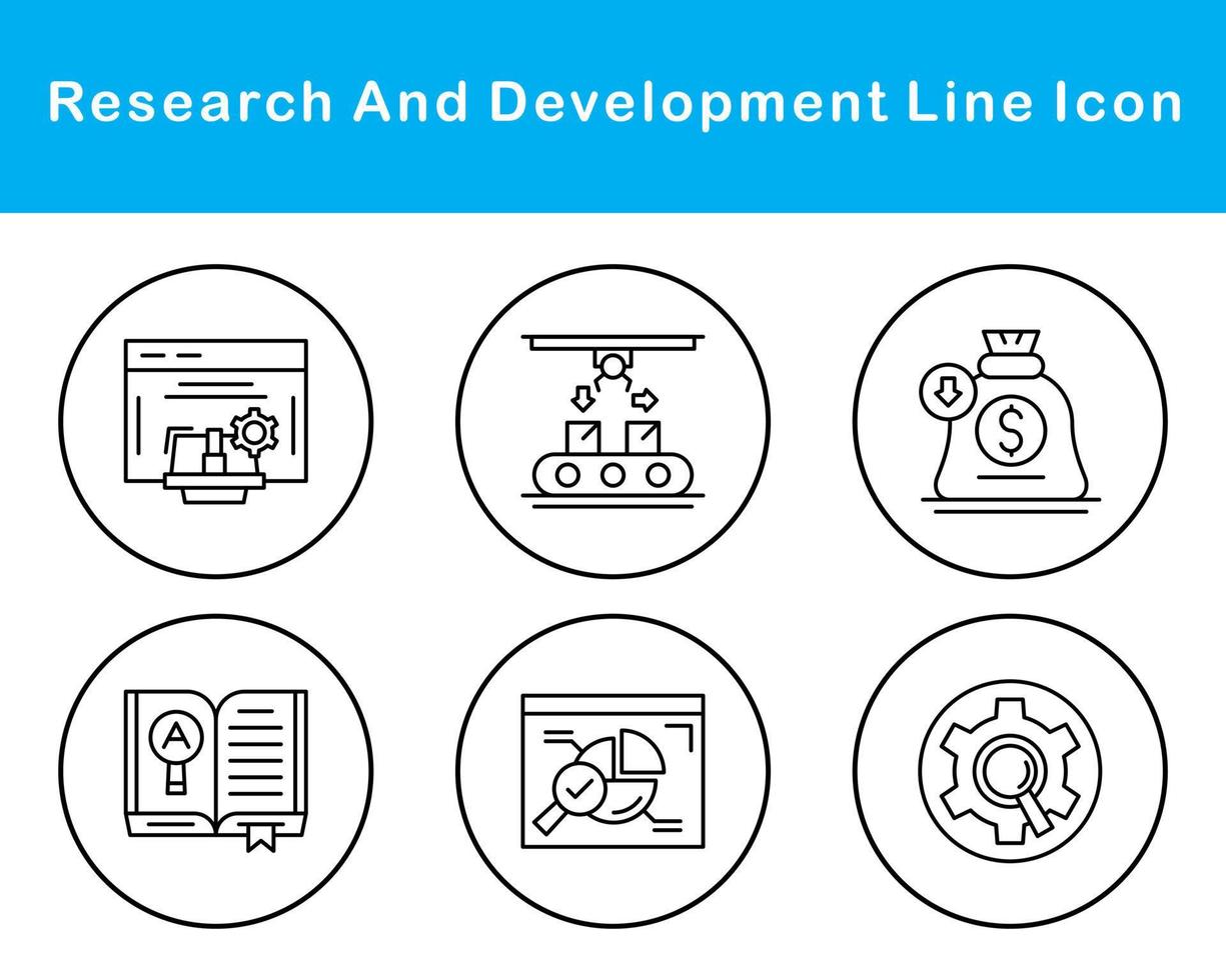 Research And Development Vector Icon Set