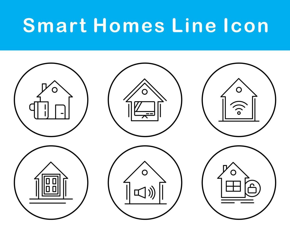 inteligente casas vector icono conjunto