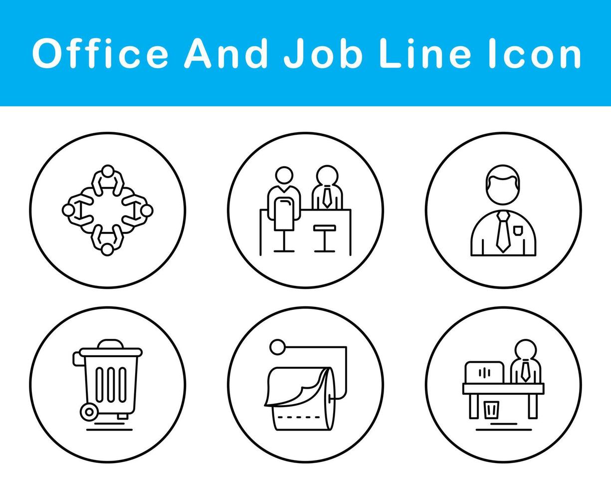 Work Office And Job Vector Icon Set