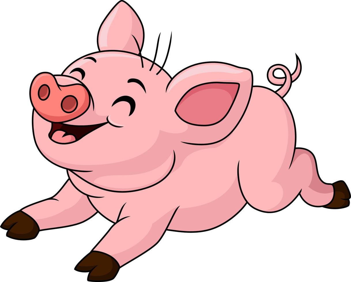 Cute pig cartoon on white background 21458211 Vector Art at Vecteezy