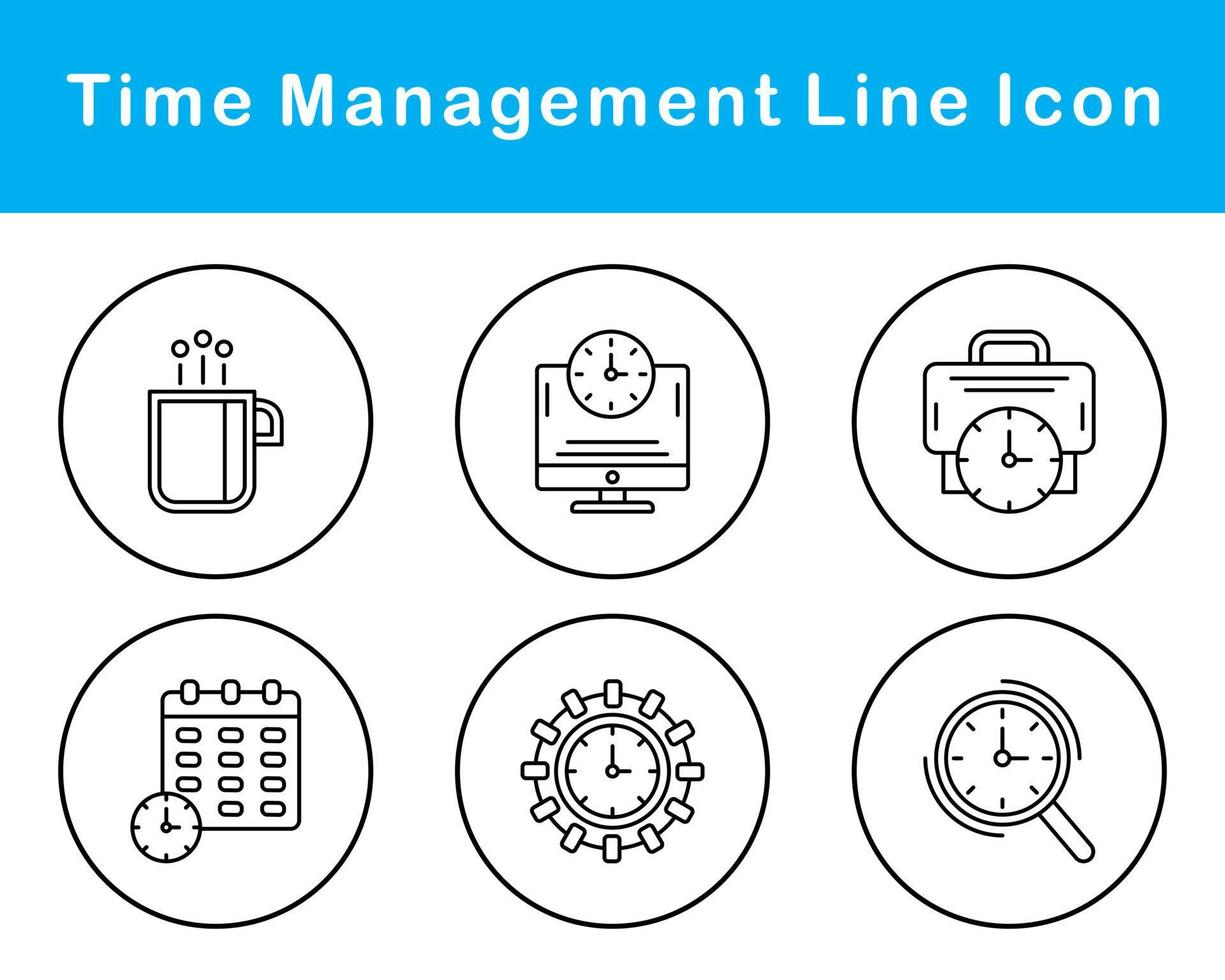Time Management Vector Icon Set