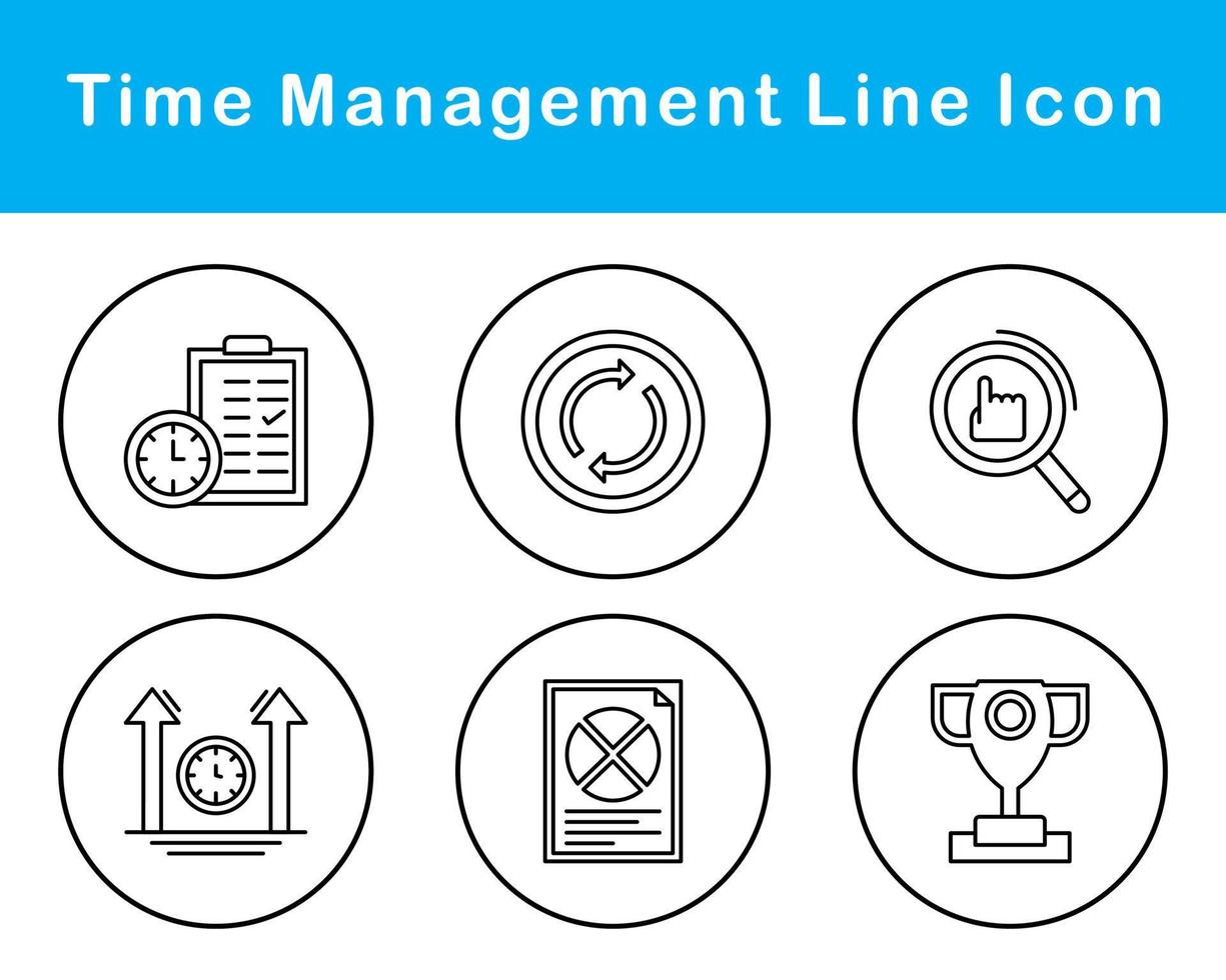 Time Management Vector Icon Set