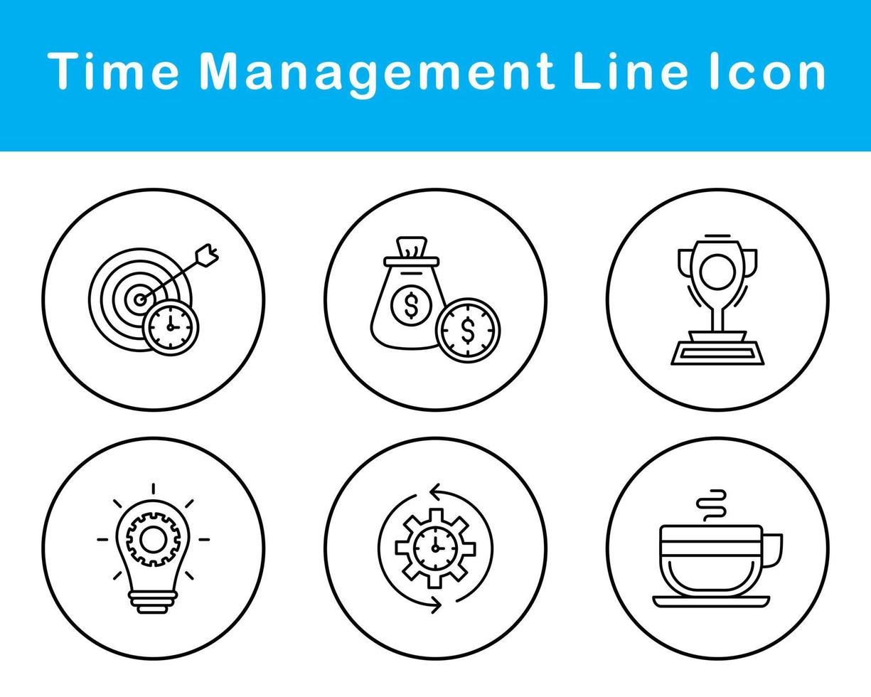 Time Management Vector Icon Set