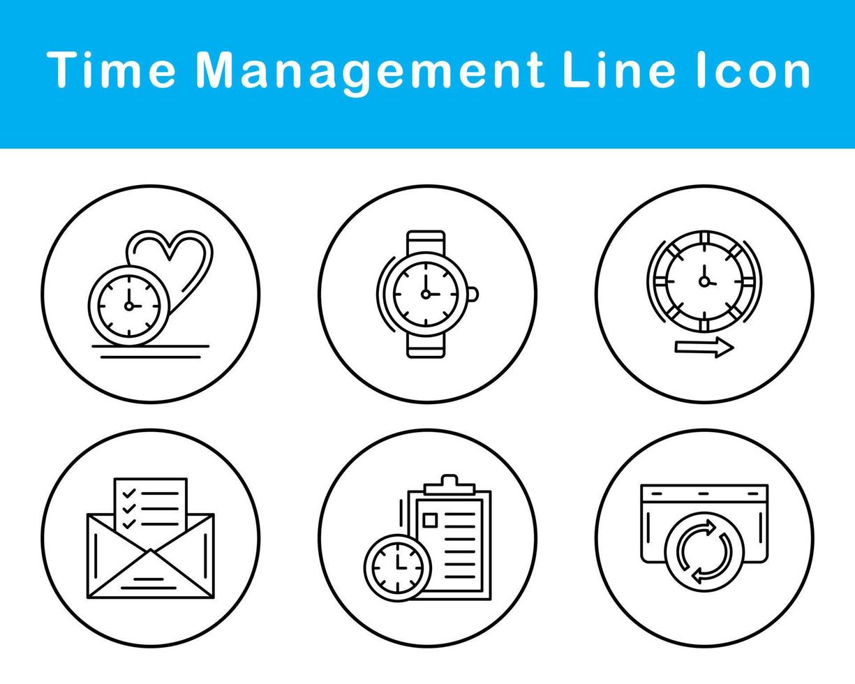 Time Management Vector Icon Set