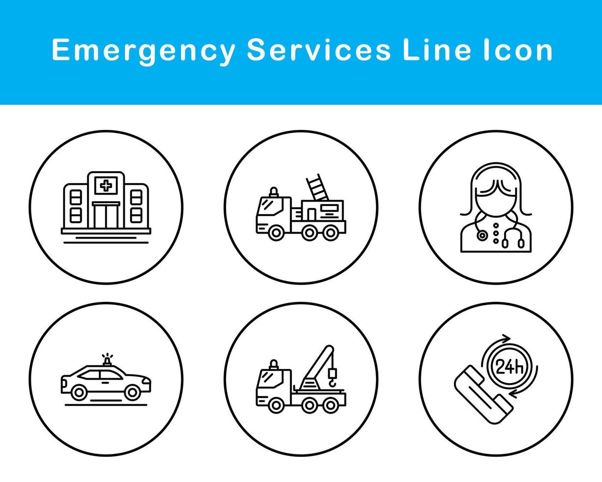 Emergency Services Vector Icon Set