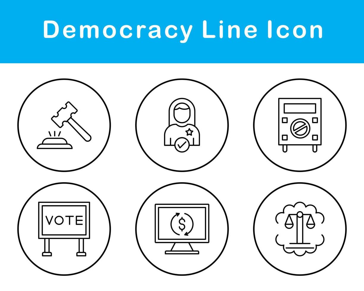 Democracy Vector Icon Set