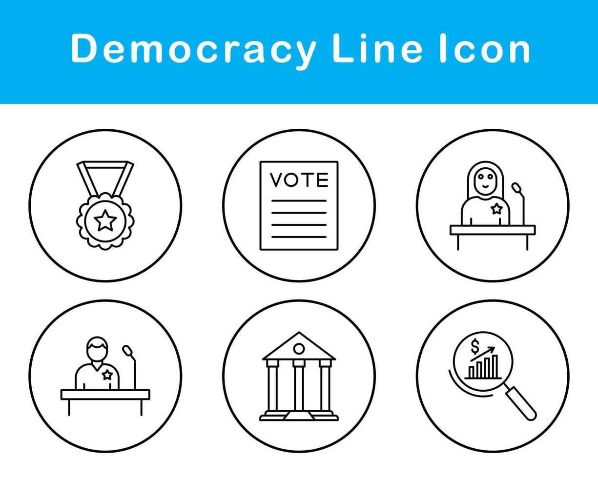 Democracy Vector Icon Set