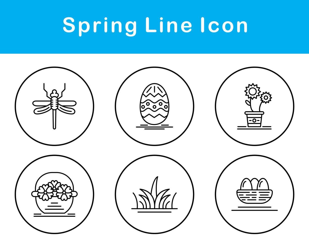primavera vector icono conjunto