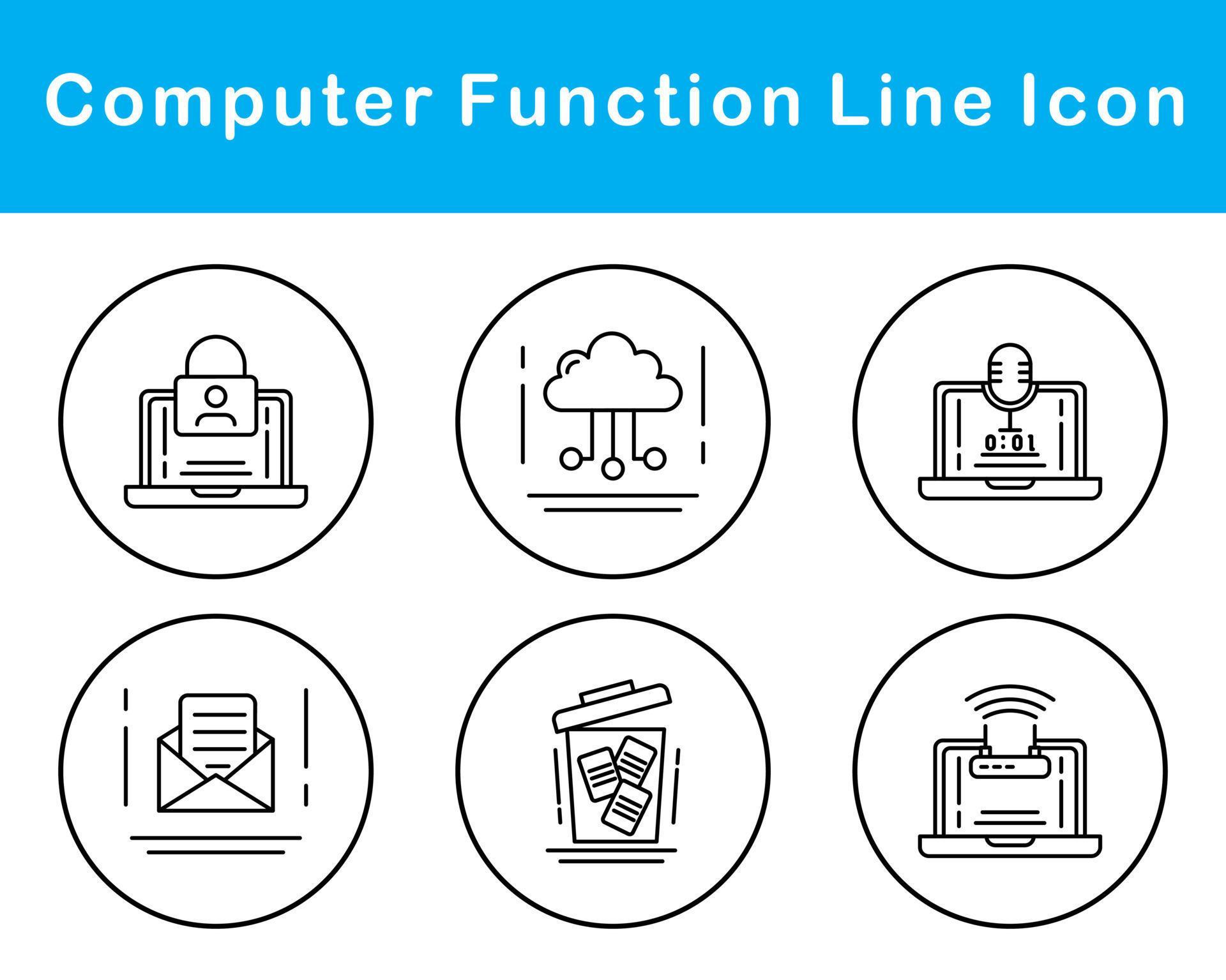 Computer Function Vector Icon Set 21458349 Vector Art at Vecteezy