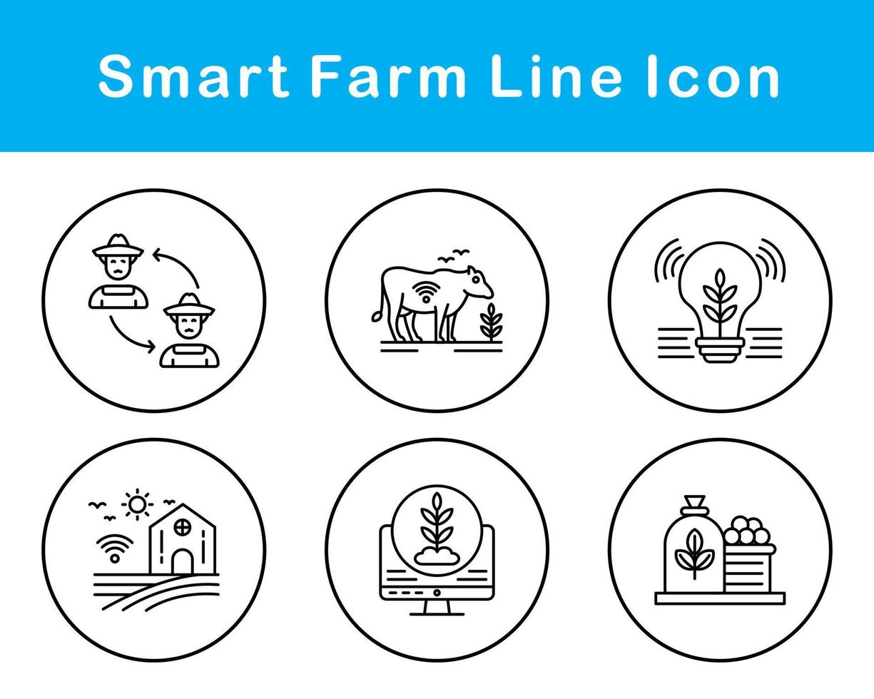 Smart Farm Vector Icon Set