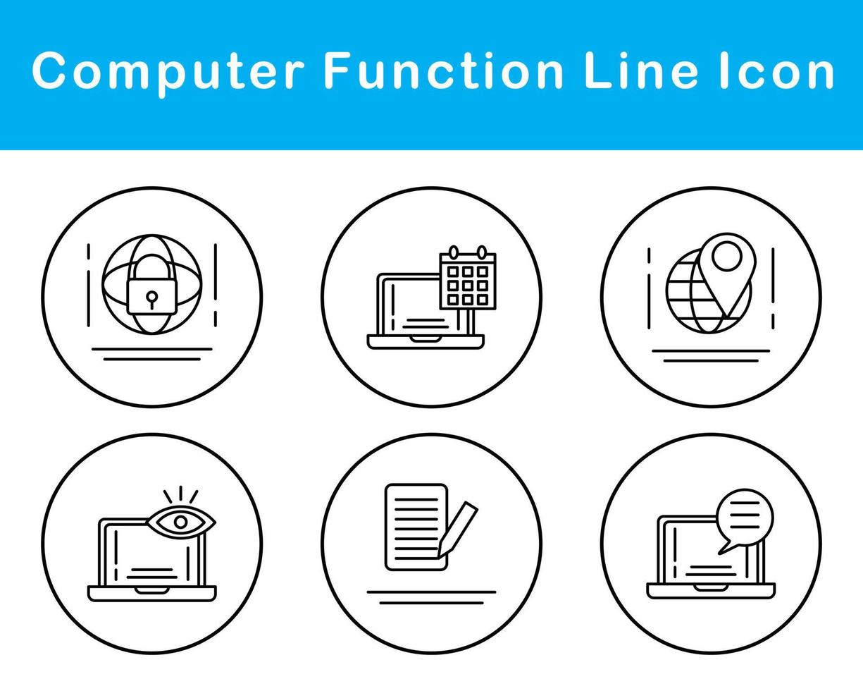 Computer Function Vector Icon Set 21458352 Vector Art at Vecteezy