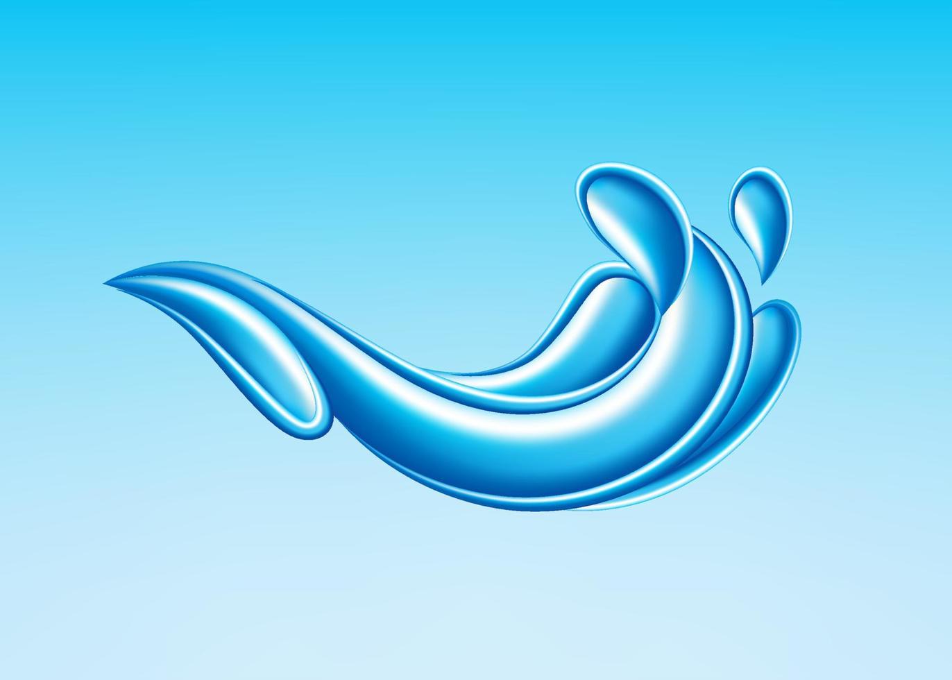 Design element Wave Blue water Illustration. Element design. Pro Vector design