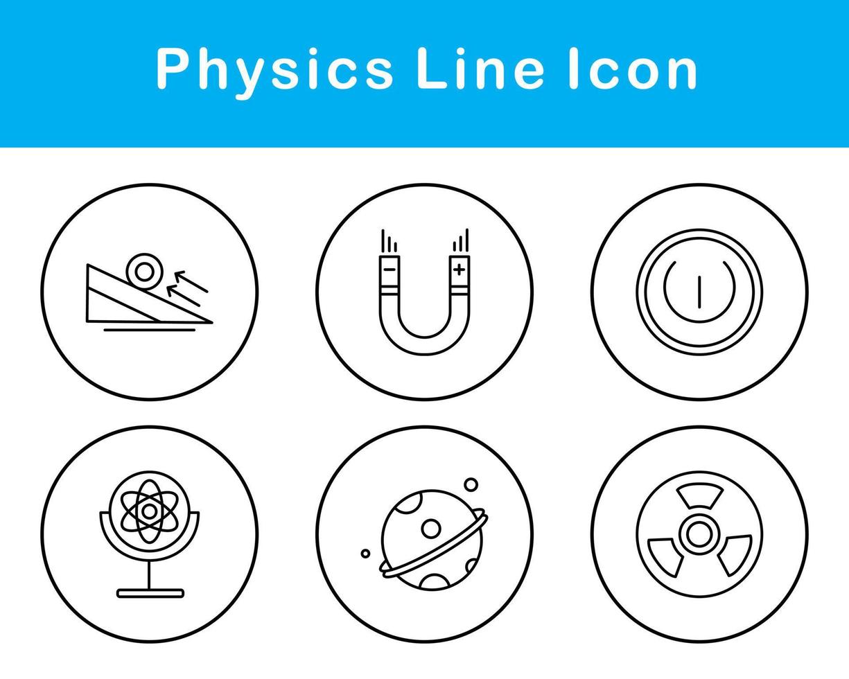 física vector icono conjunto