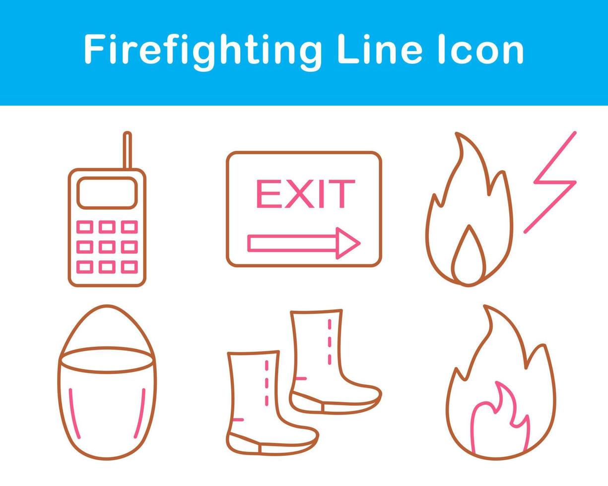 Firefighting Vector Icon Set