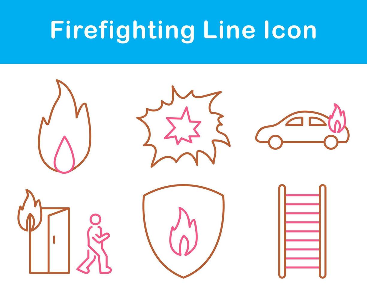 Firefighting Vector Icon Set