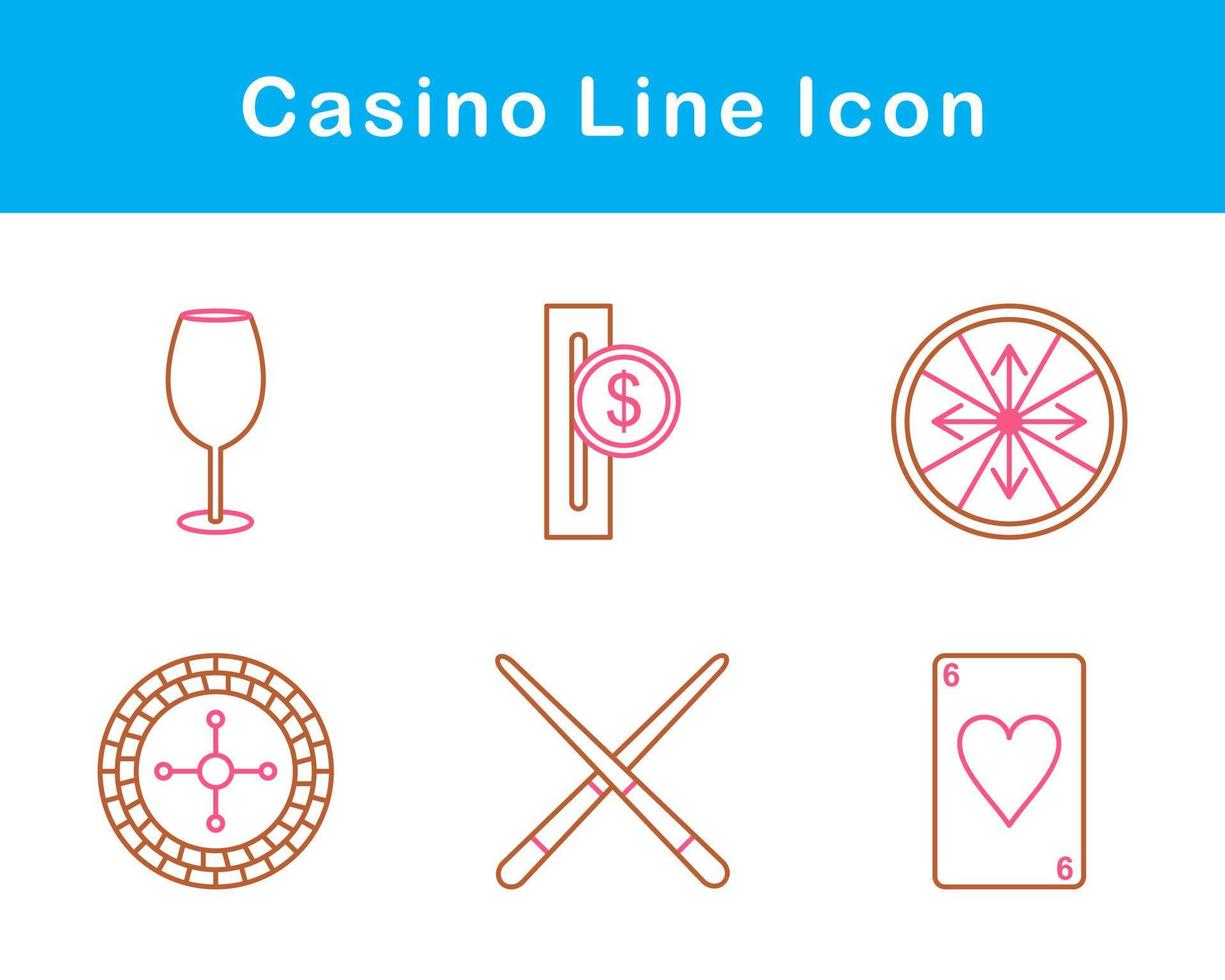 casino vector icono conjunto