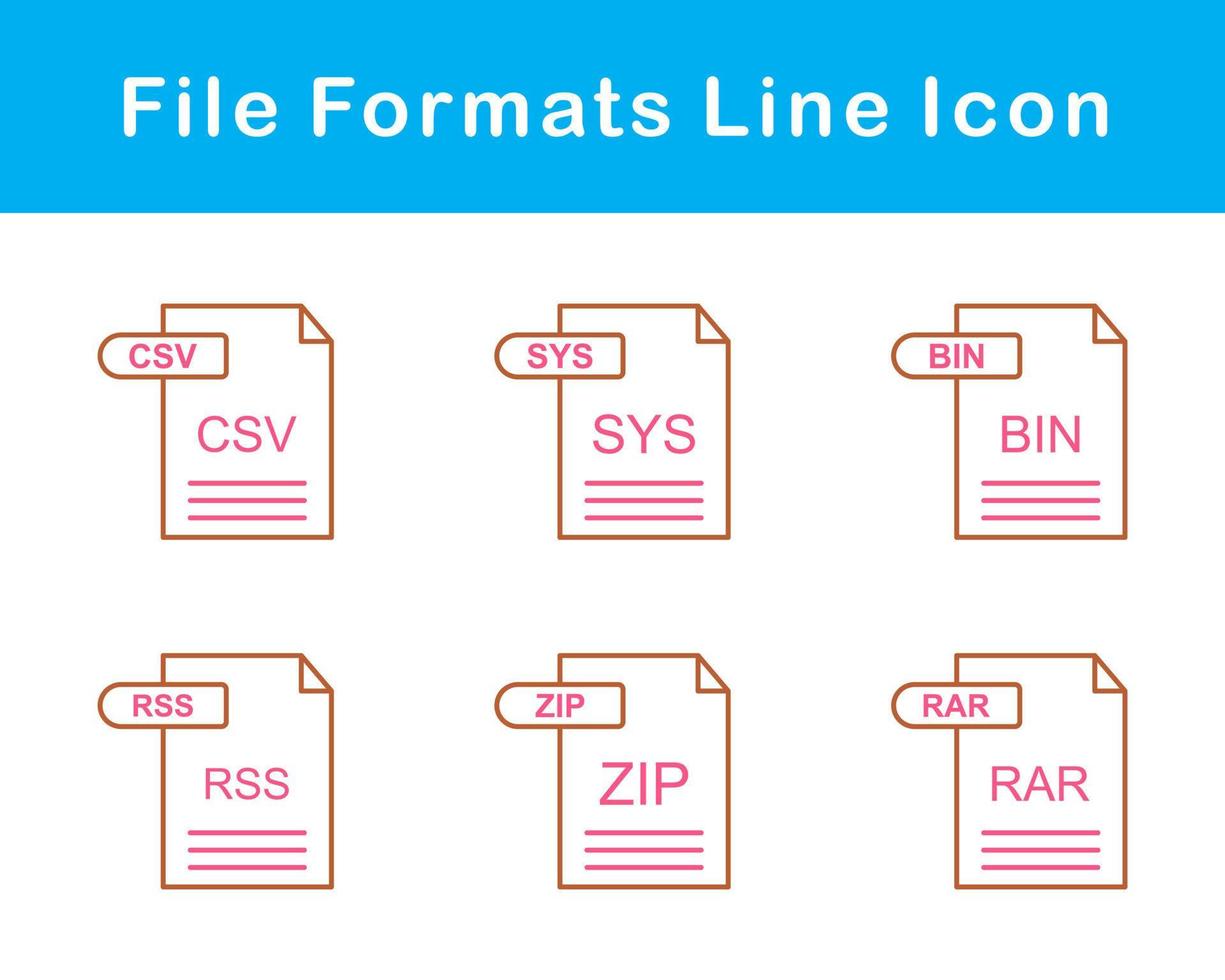 File Formats Vector Icon Set