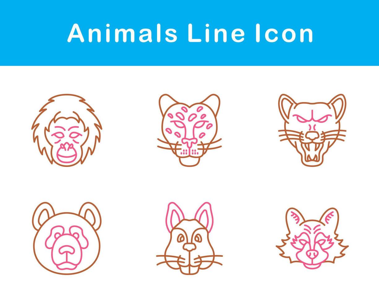 animales vector icono conjunto