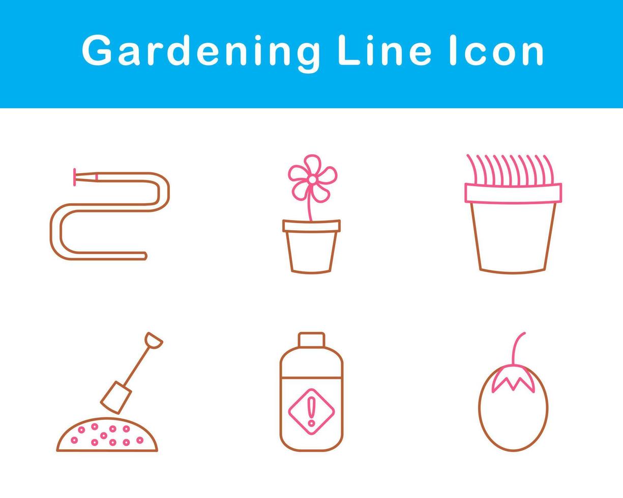 jardinería vector icono conjunto