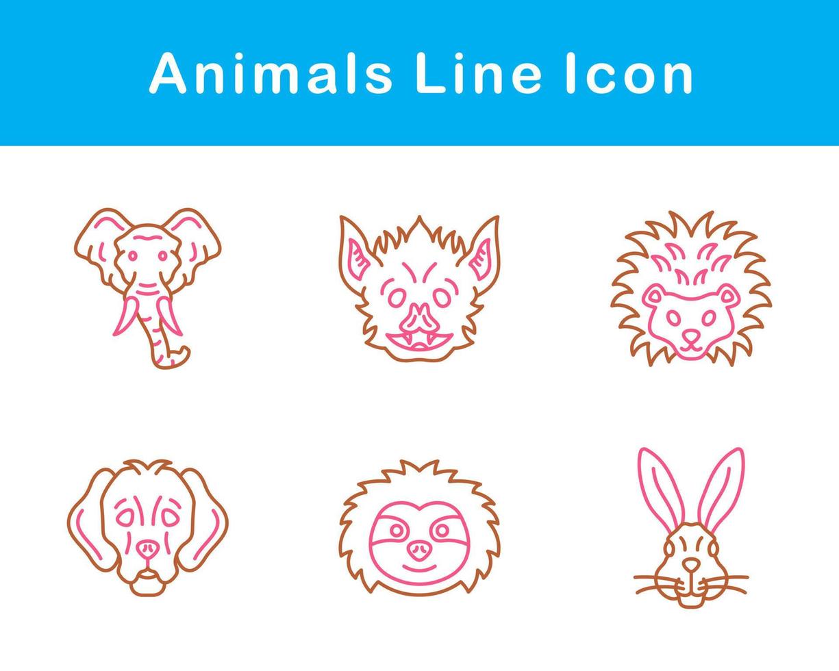 animales vector icono conjunto