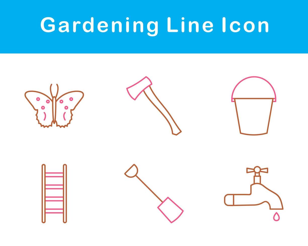 jardinería vector icono conjunto