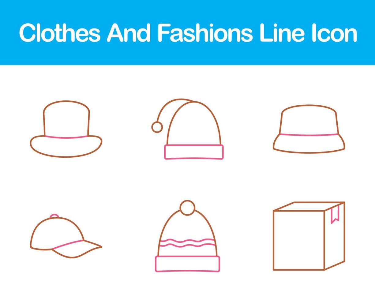 Clothes And Fashions Vector Icon Set