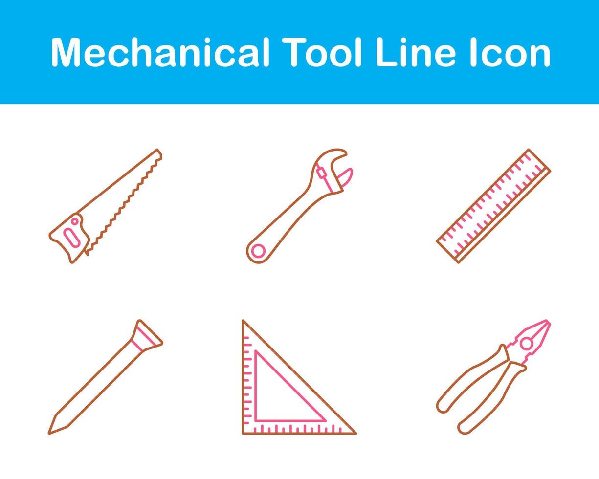 Mechanical Tool Vector Icon Set