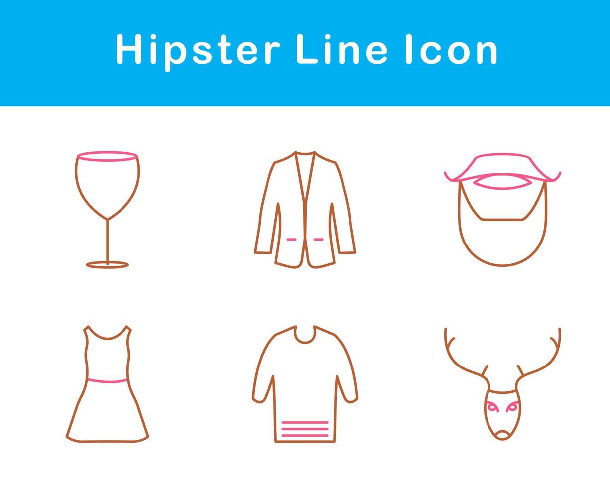 Hipster Vector Icon Set