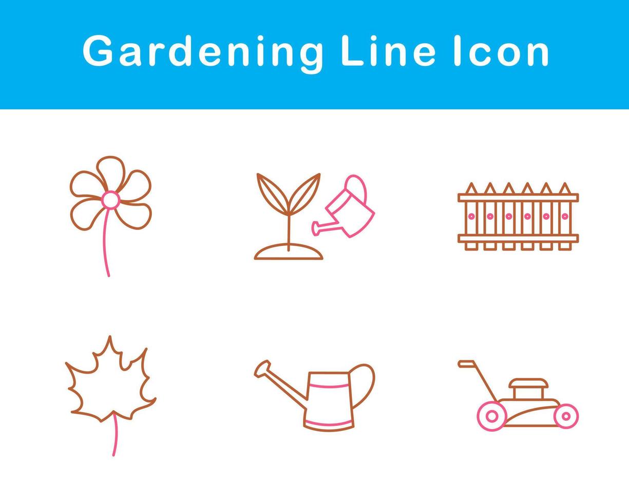 jardinería vector icono conjunto