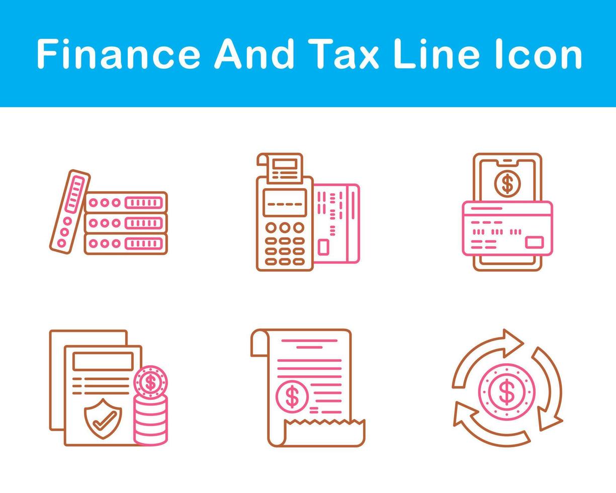 Finance And Tax Vector Icon Set