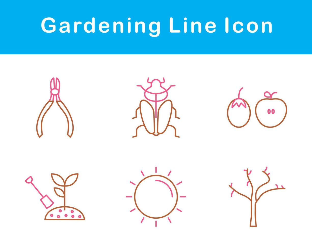 jardinería vector icono conjunto