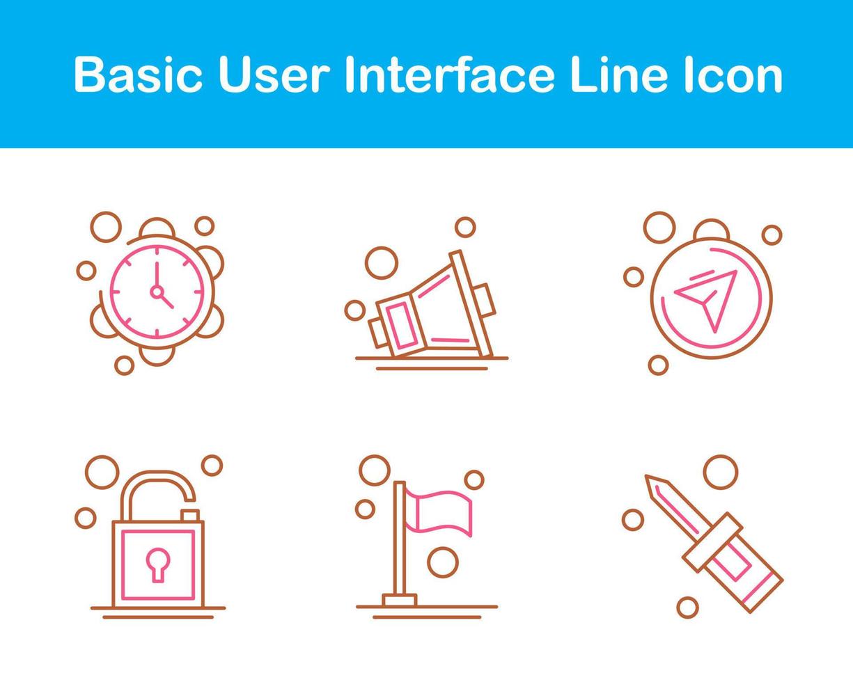 Basic User Interface Vector Icon Set