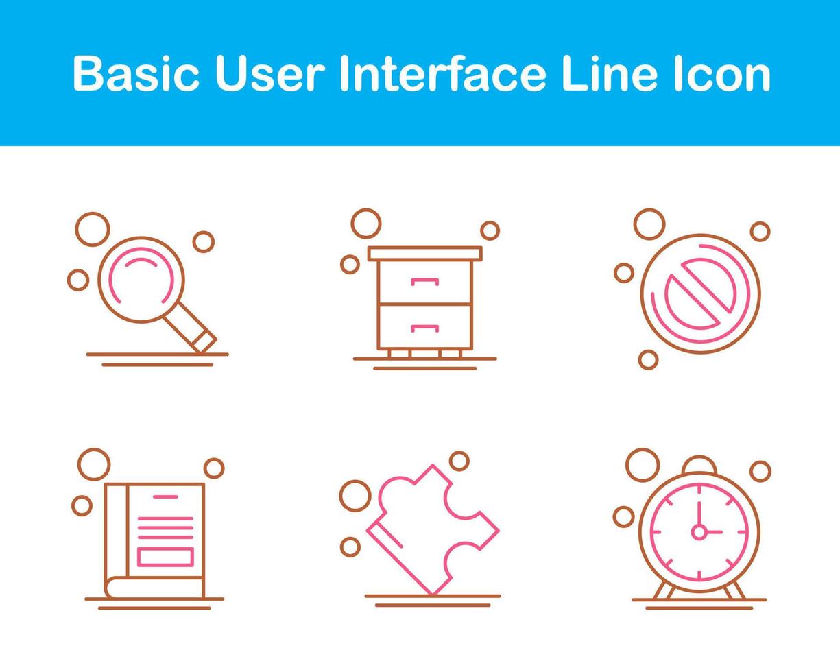 Basic User Interface Vector Icon Set