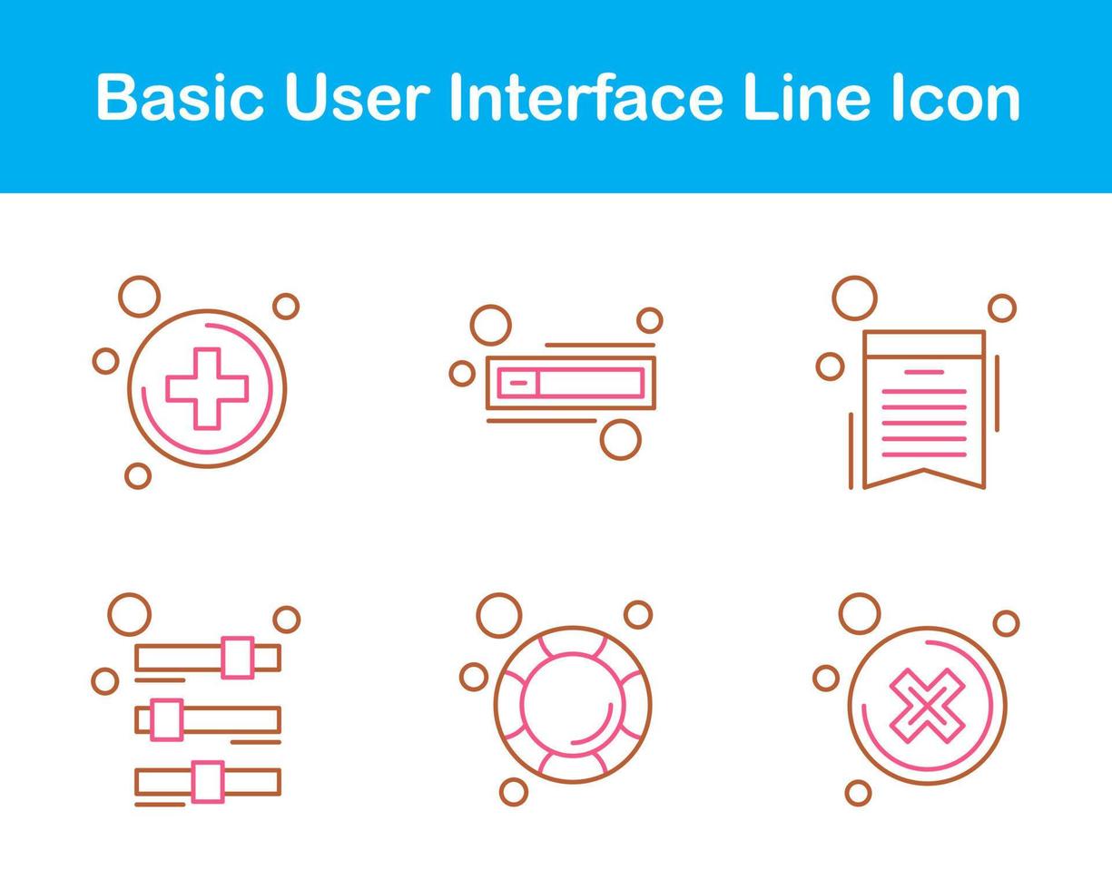 Basic User Interface Vector Icon Set