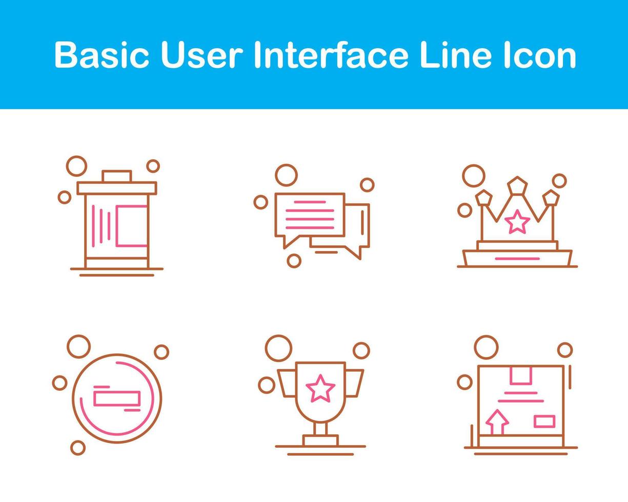 Basic User Interface Vector Icon Set