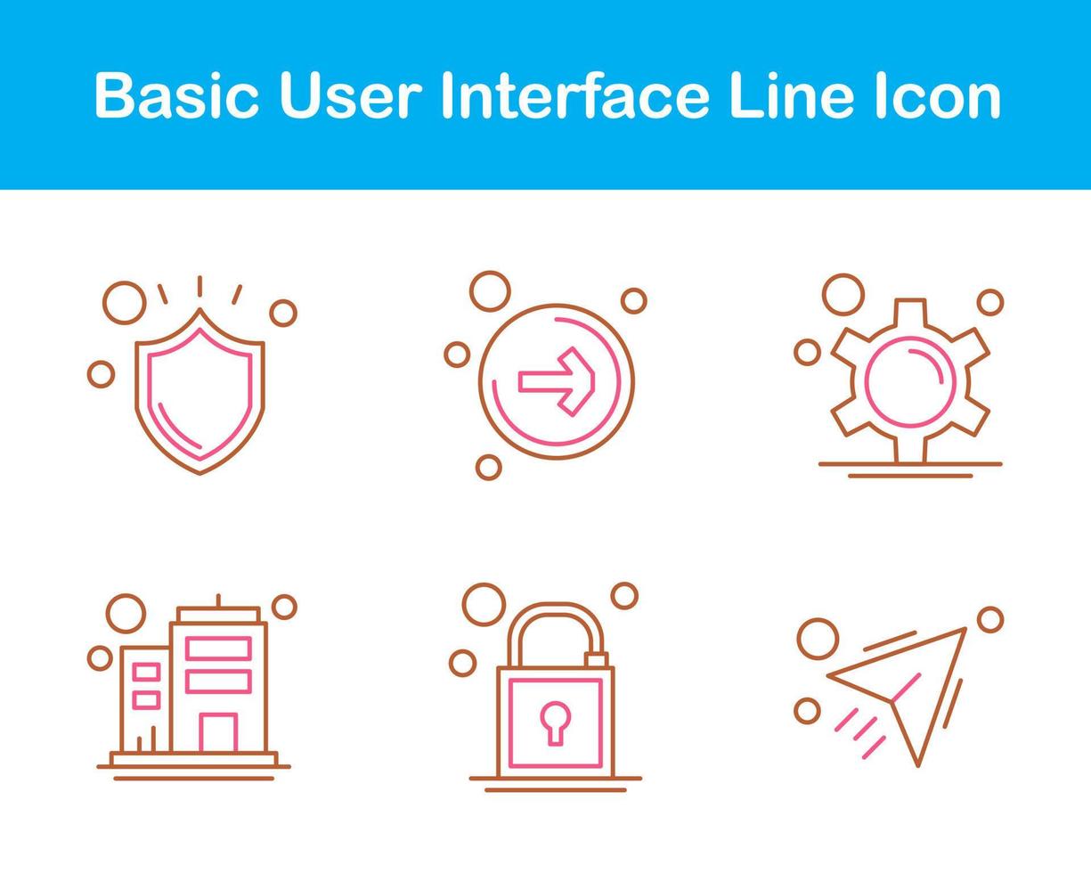 Basic User Interface Vector Icon Set