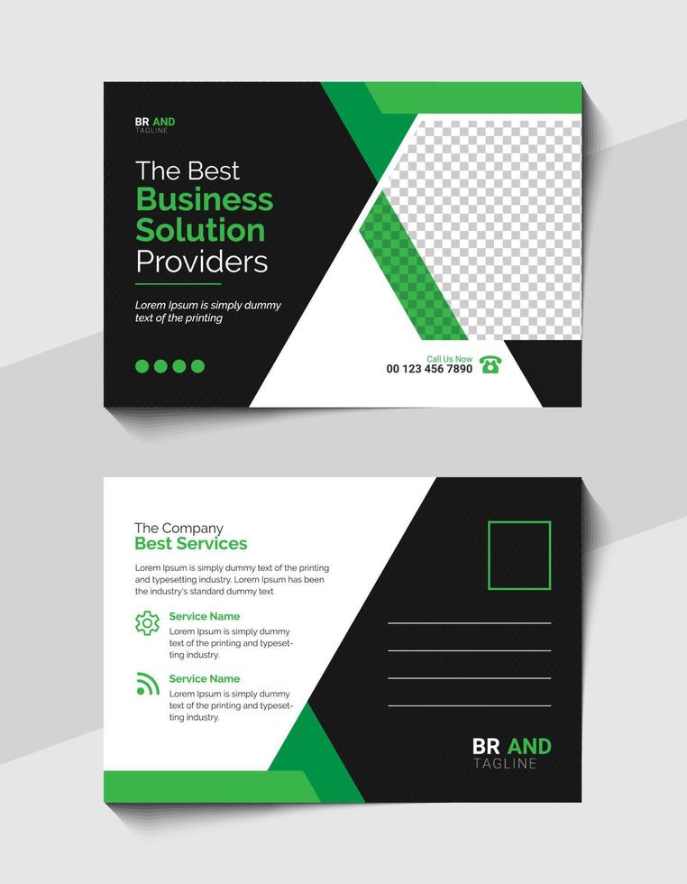 A postcard for a company that is selling a business solution vector