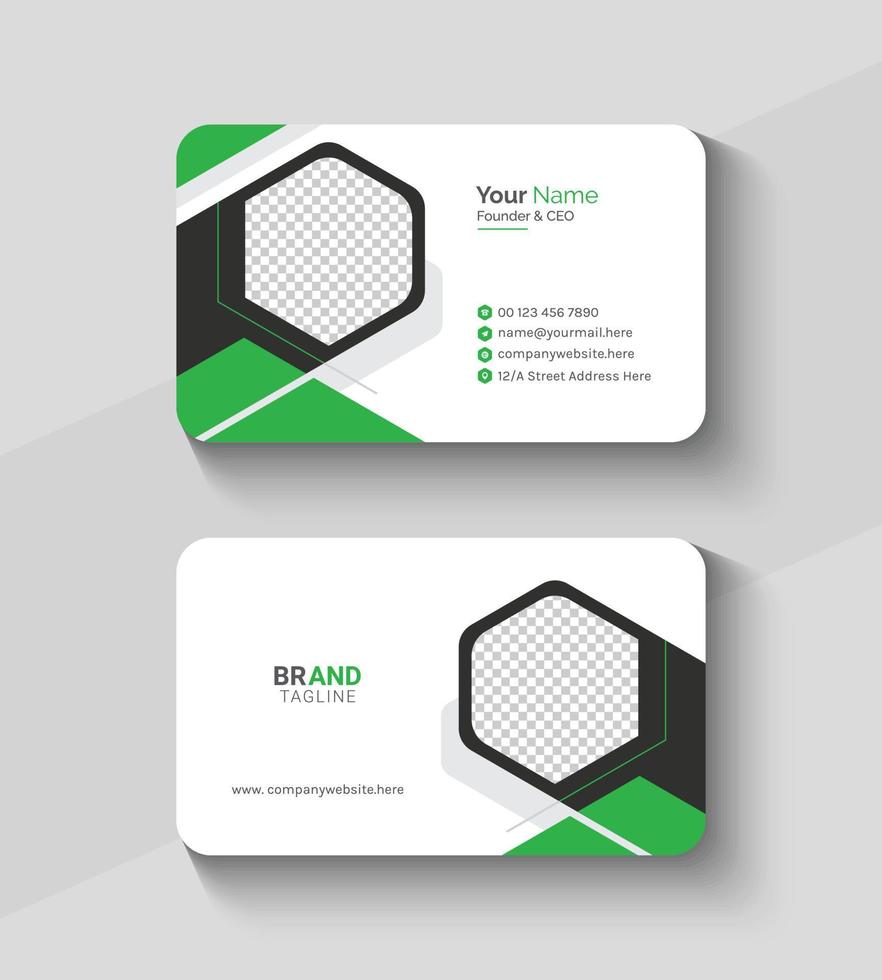 Rounded business card design template vector