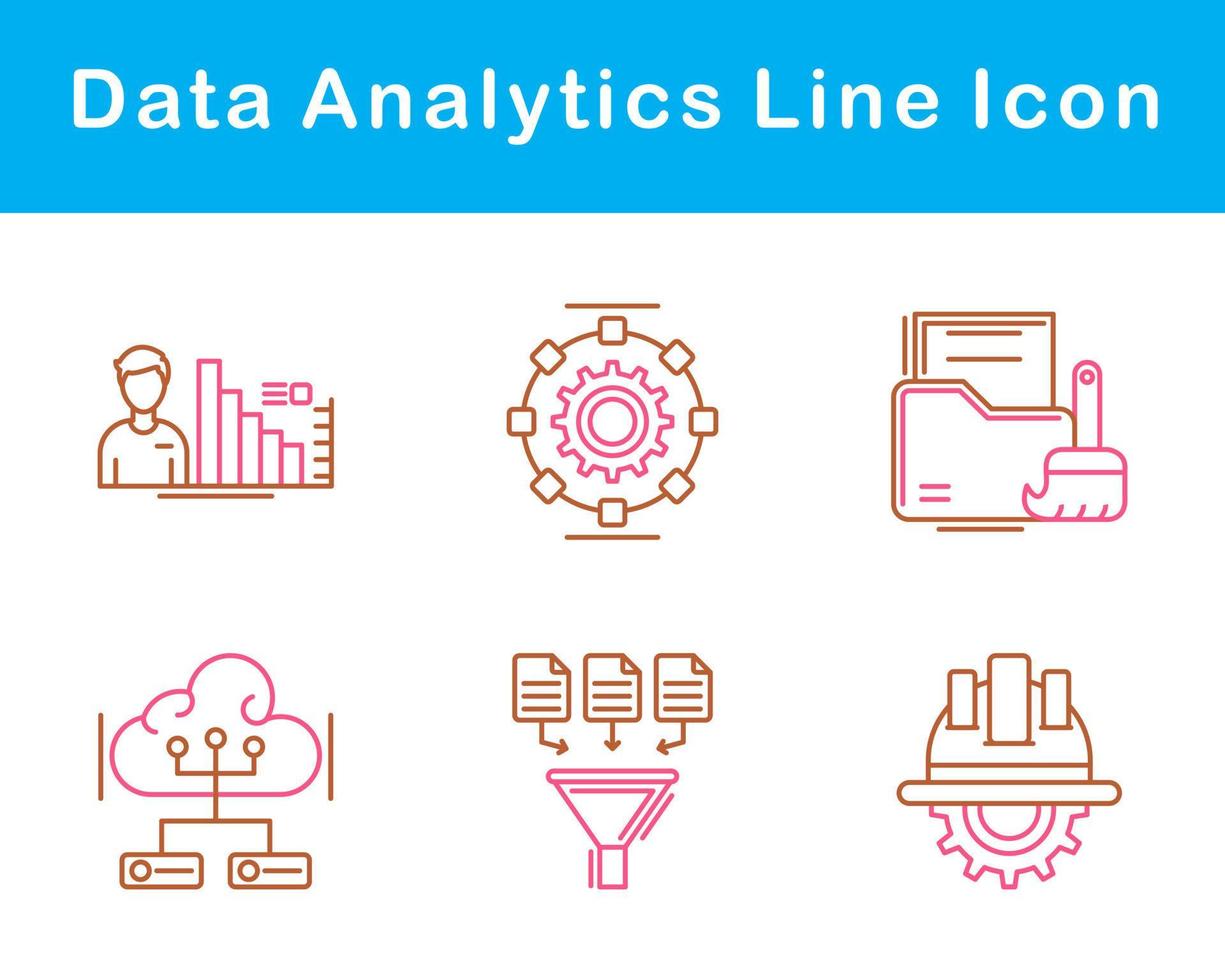 datos analítica vector icono conjunto