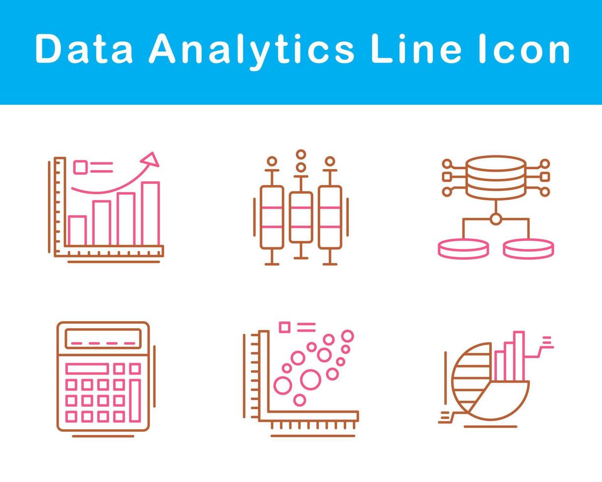 datos analítica vector icono conjunto