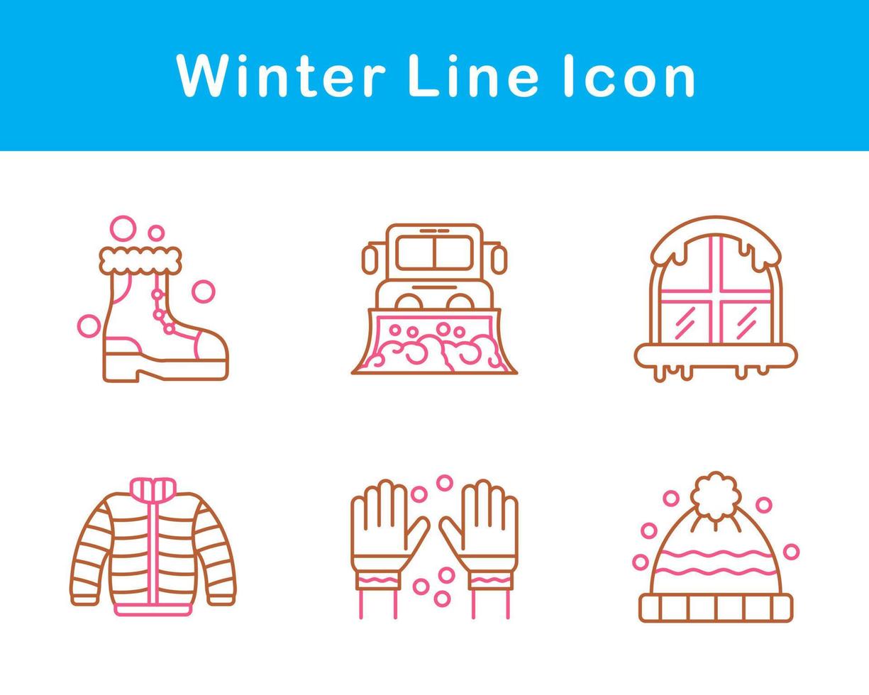 invierno vector icono conjunto