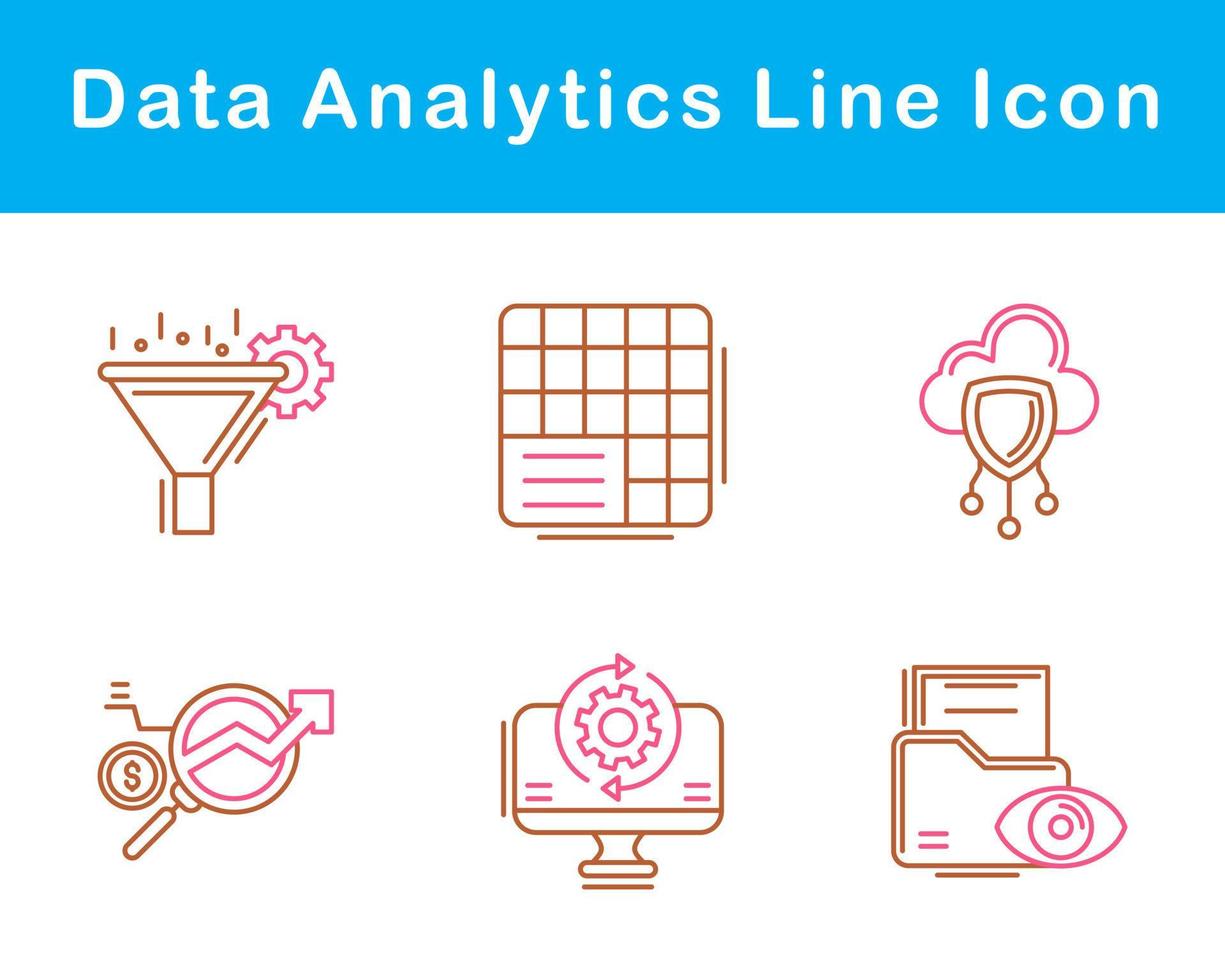 Data Analytics Vector Icon Set