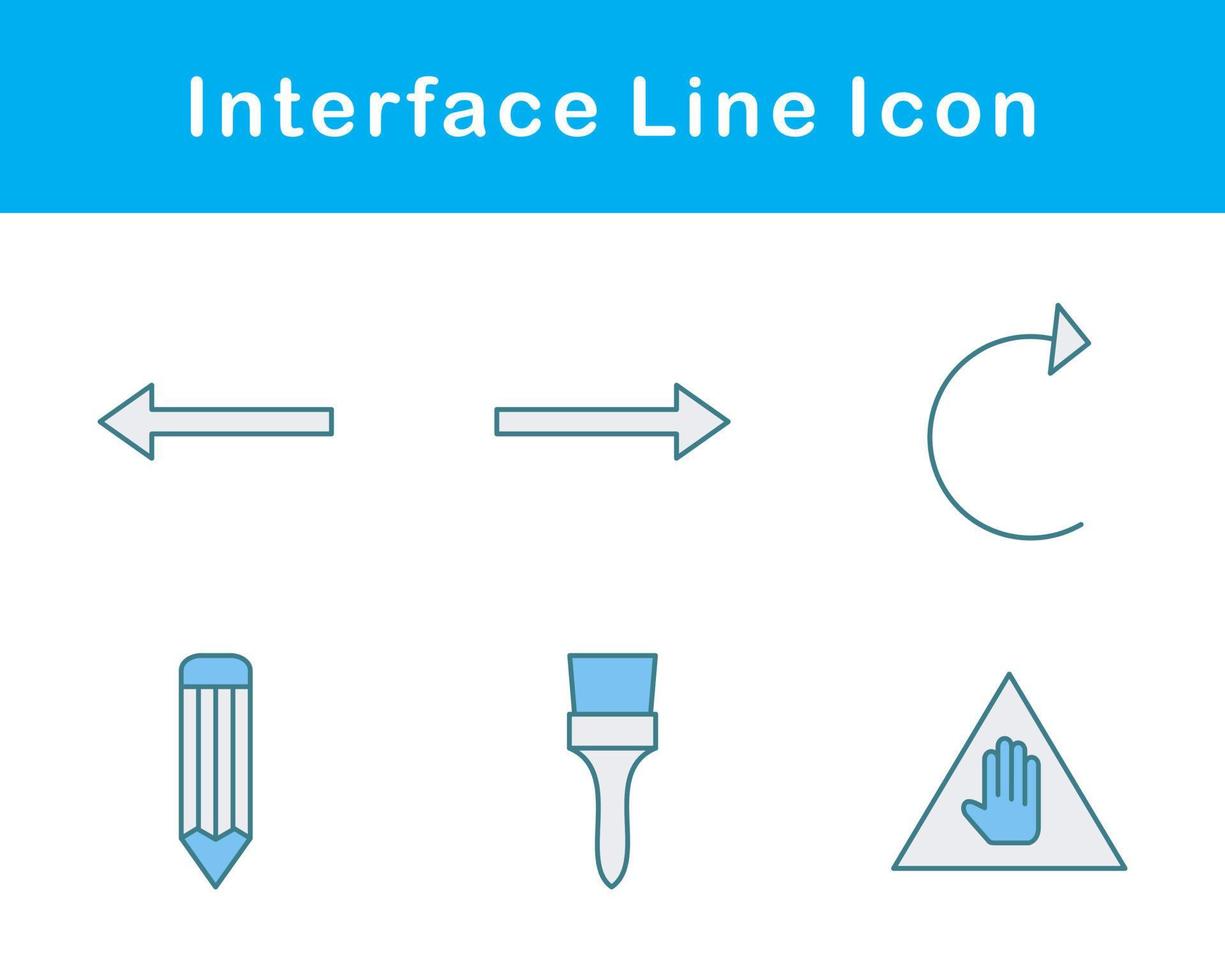 interfaz vector icono conjunto