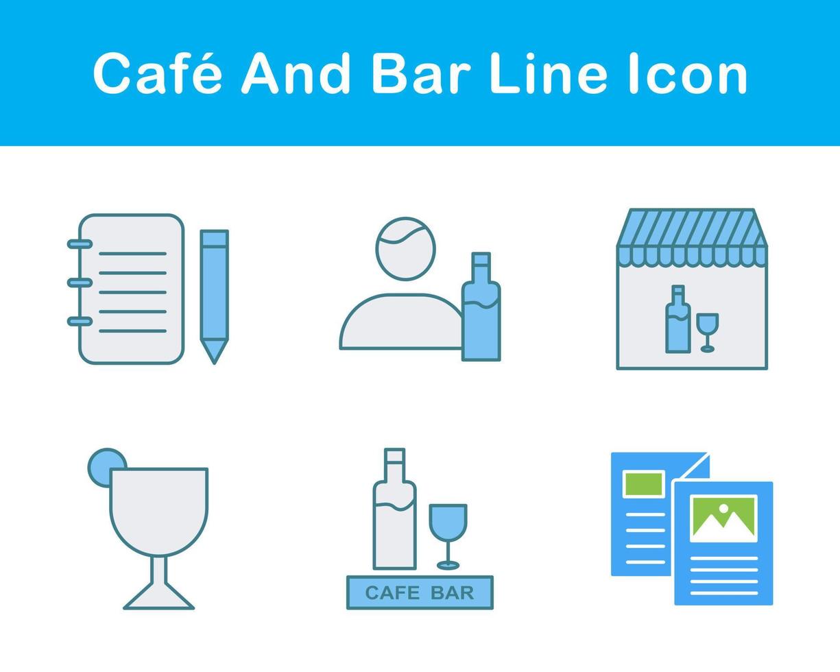 Cafe And Bar Vector Icon Set