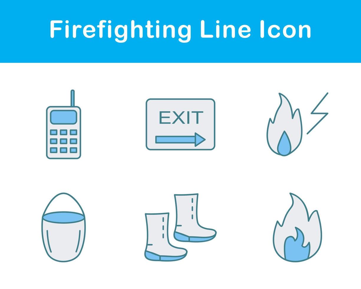 Firefighting Vector Icon Set