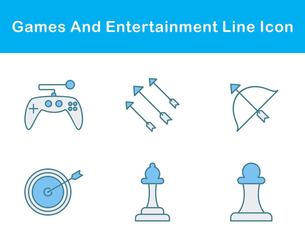 Games And Entertainment Vector Icon Set