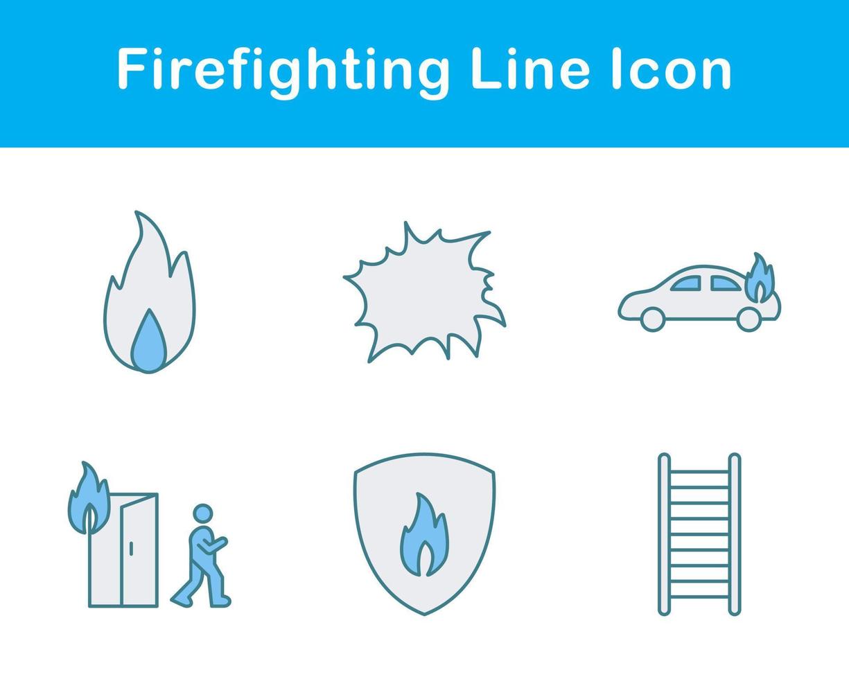 Firefighting Vector Icon Set