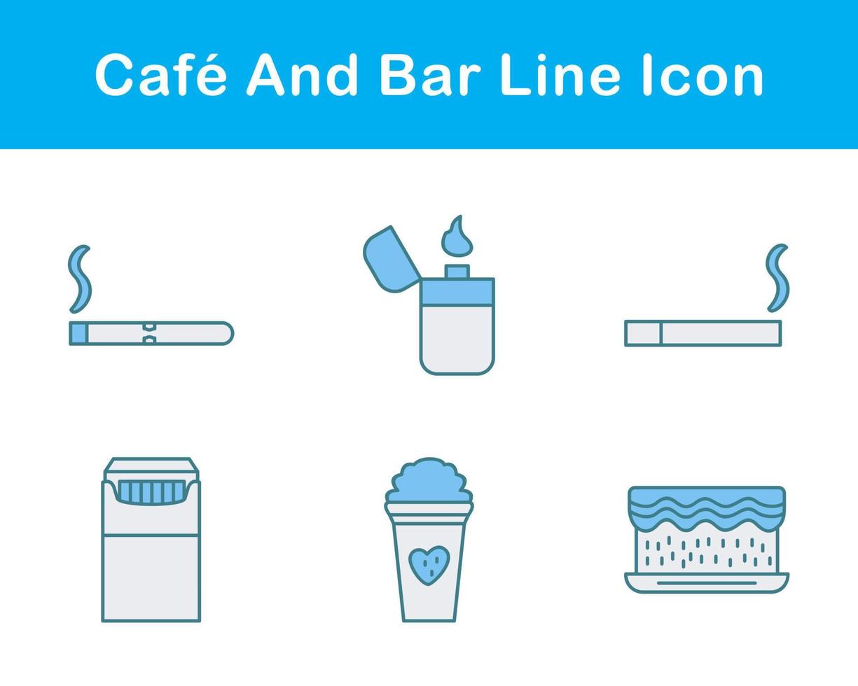 Cafe And Bar Vector Icon Set