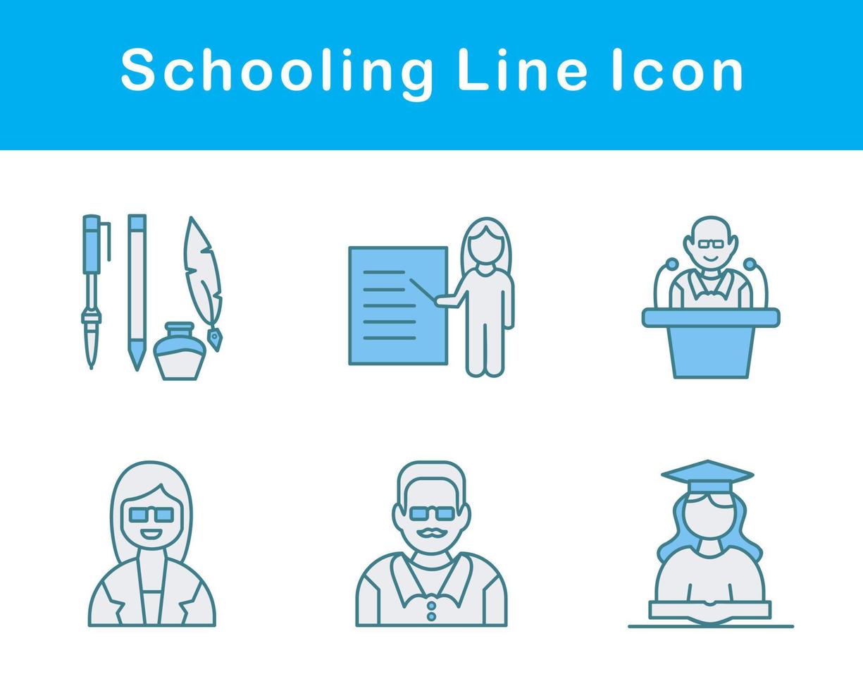 Schooling Vector Icon Set