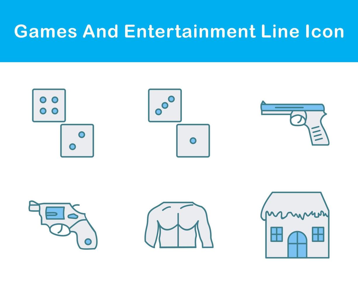 juegos y entretenimiento vector icono conjunto